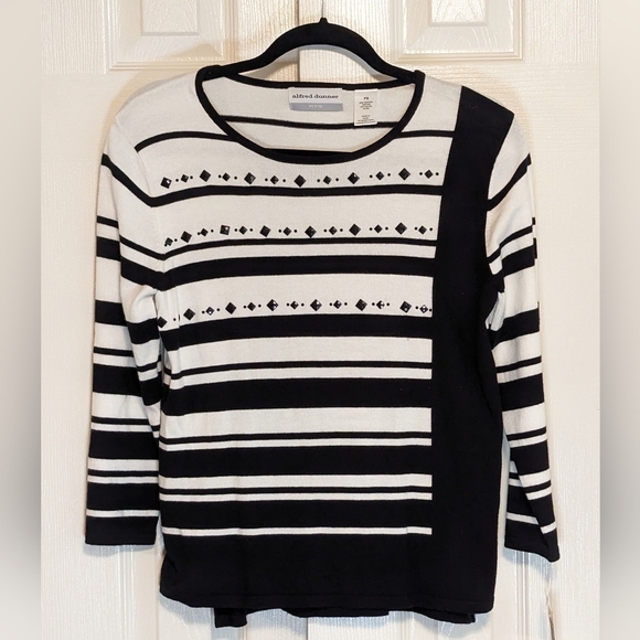 Alfred Dunner Striped Sweater - Picture 2 of 6